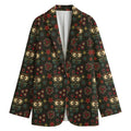 Cute Boho Owl Pattern Print Women's Blazer