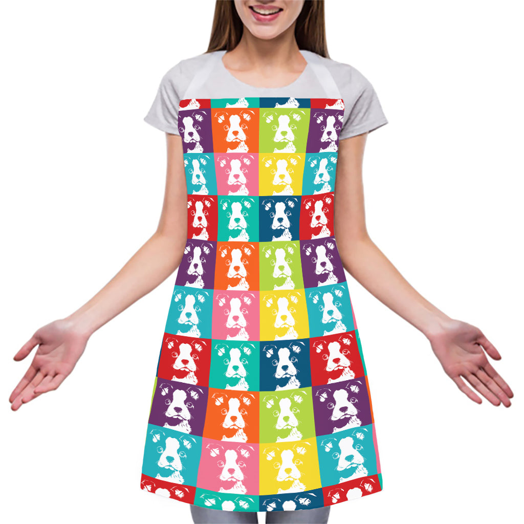 Cute Boston Terrier Faces Print Adjustable Apron