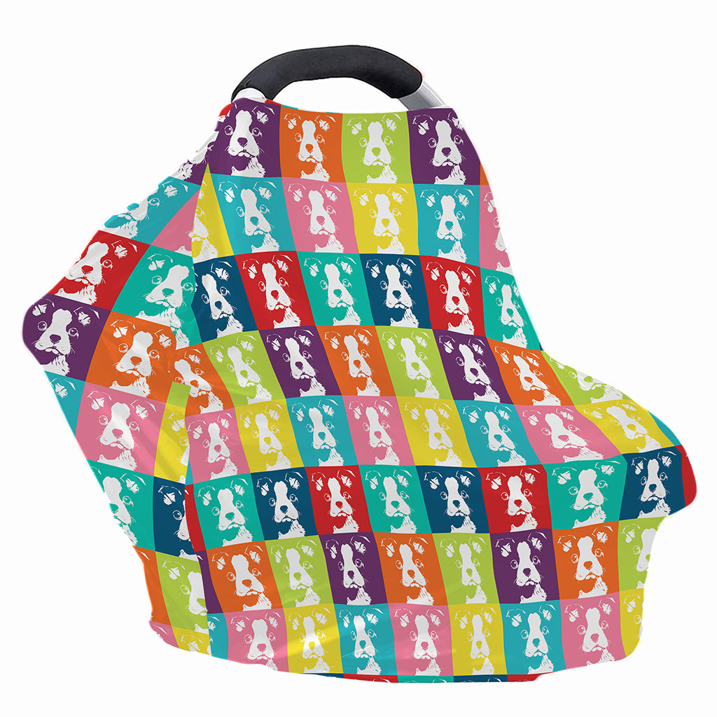 Cute Boston Terrier Faces Print Baby Seat Cover
