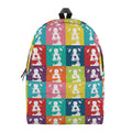 Cute Boston Terrier Faces Print School Backpack