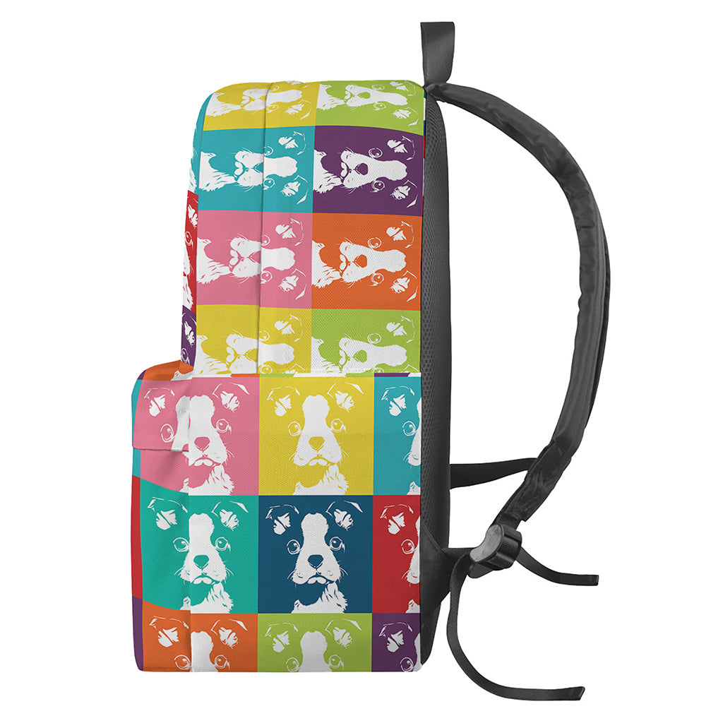 Cute Boston Terrier Faces Print Backpack