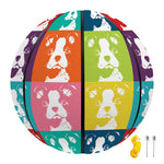 Cute Boston Terrier Faces Print Basketball