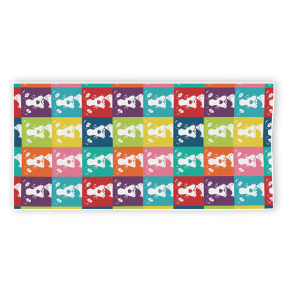 Cute Boston Terrier Faces Print Beach Towel