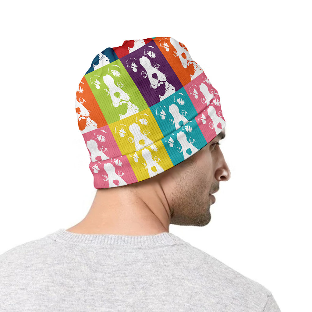 Cute Boston Terrier Faces Print Beanie