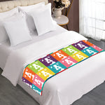 Cute Boston Terrier Faces Print Bed Runner