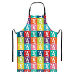 Cute Boston Terrier Faces Print Bib Apron With Pocket