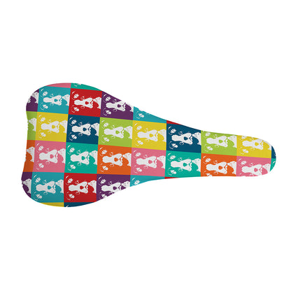 Cute Boston Terrier Faces Print Bicycle Seat Cover