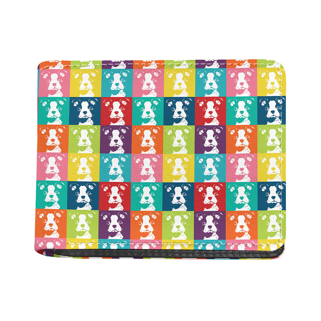Cute Boston Terrier Faces Print Bifold Wallet