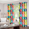 Cute Boston Terrier Faces Print Dimout Grommet Curtains