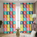 Cute Boston Terrier Faces Print Dimout Pencil Pleat Curtains