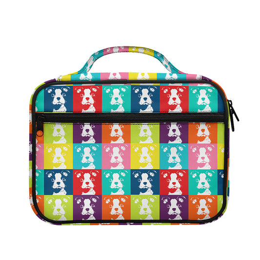 Cute Boston Terrier Faces Print Briefcase Bible Bag
