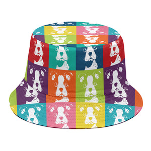 Cute Boston Terrier Faces Print Bucket Hat