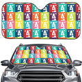 Cute Boston Terrier Faces Print Car Windshield Sun Shade