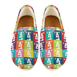 Cute Boston Terrier Faces Print Casual Shoes