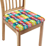 Cute Boston Terrier Faces Print Chair Cushion Cover