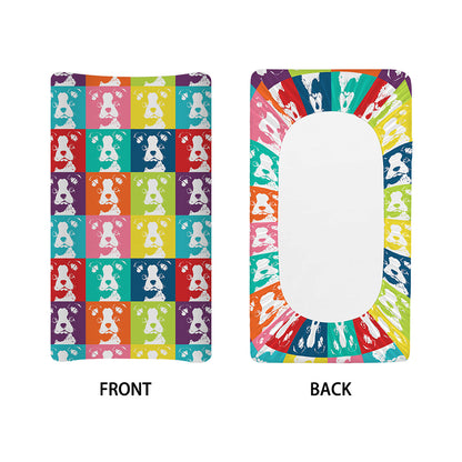 Cute Boston Terrier Faces Print Changing Pad Cover