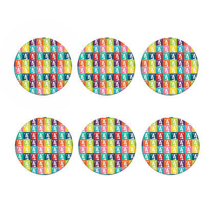 Cute Boston Terrier Faces Print Coaster Set