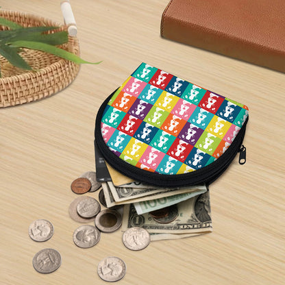 Cute Boston Terrier Faces Print Coin Purse