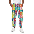 Cute Boston Terrier Faces Print Cotton Sweatpants