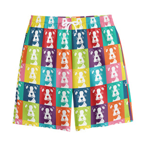 Cute Boston Terrier Faces Print Cotton Shorts