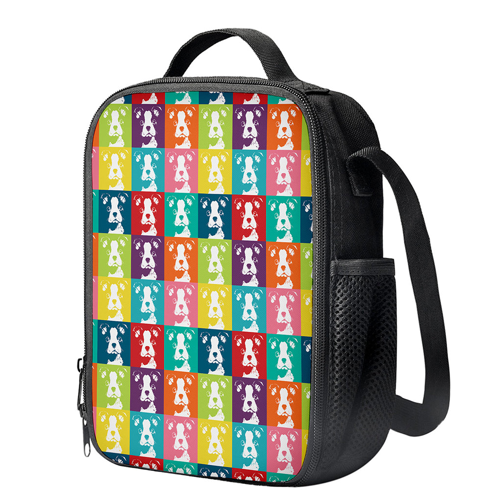 Cute Boston Terrier Faces Print Crossbody Lunch Bag