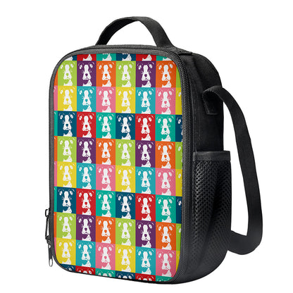 Cute Boston Terrier Faces Print Crossbody Lunch Bag
