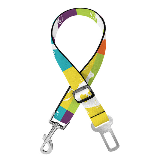 Cute Boston Terrier Faces Print Dog Seat Belt