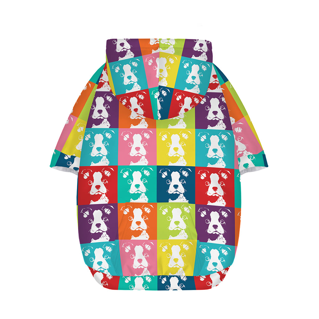 Cute Boston Terrier Faces Print Dog Zip Up Hoodie