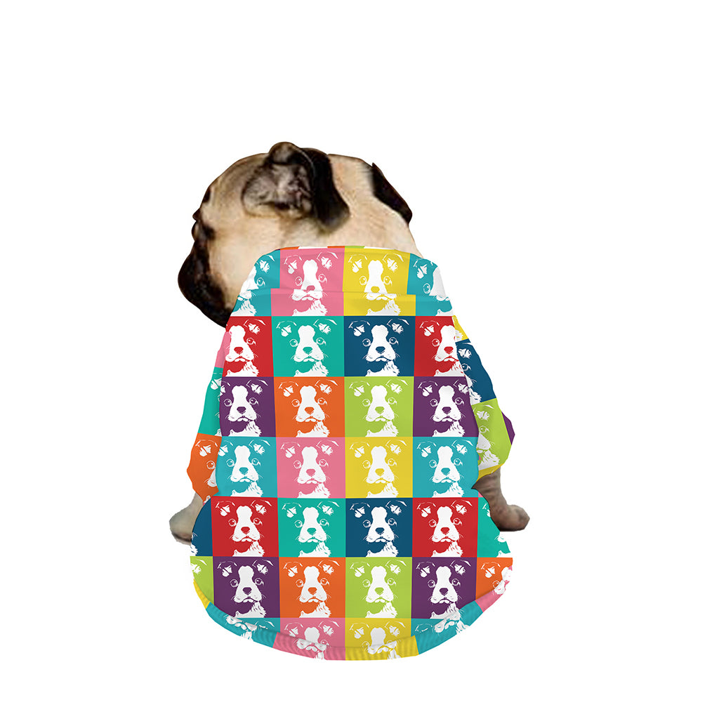 Cute Boston Terrier Faces Print Dog Zip Up Jacket