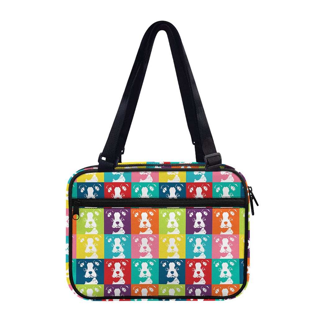 Cute Boston Terrier Faces Print Double Strap Bible Bag