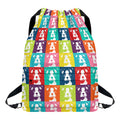 Cute Boston Terrier Faces Print Drawstring Backpack