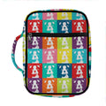 Cute Boston Terrier Faces Print Front Pocket Bible Bag
