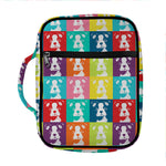 Cute Boston Terrier Faces Print Front Pocket Bible Bag