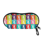 Cute Boston Terrier Faces Print Glasses Case