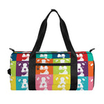 Cute Boston Terrier Faces Print Gym Bag