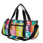 Cute Boston Terrier Faces Print Gym Bag