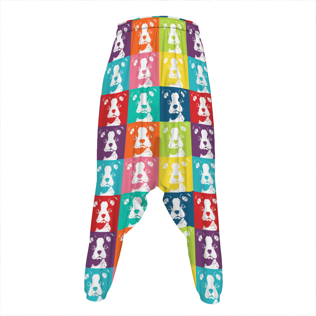 Cute Boston Terrier Faces Print Hammer Pants