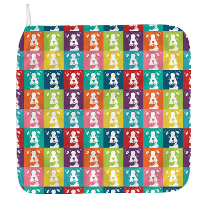 Cute Boston Terrier Faces Print Hand Towel