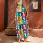 Cute Boston Terrier Faces Print Harem Pants