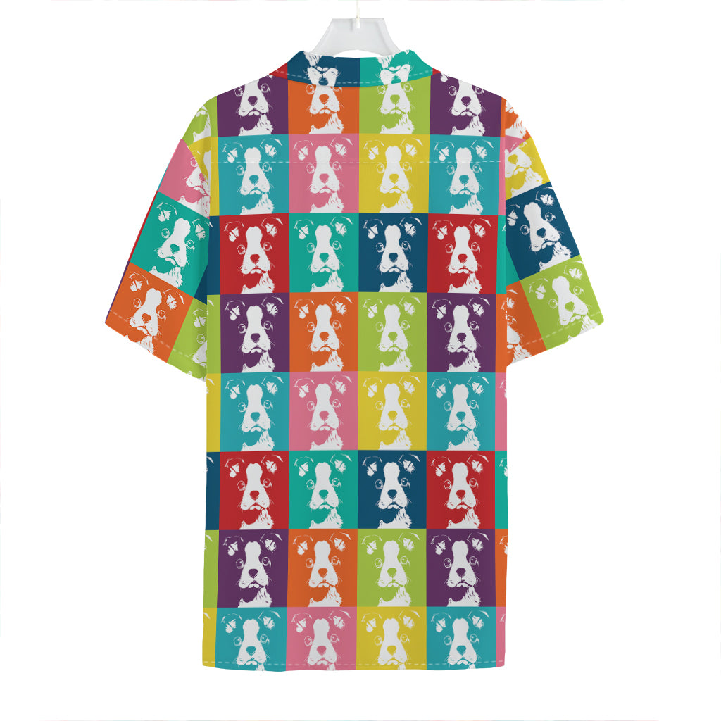 Cute Boston Terrier Faces Print Hawaiian Shirt