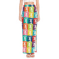 Cute Boston Terrier Faces Print High Slit Maxi Skirt