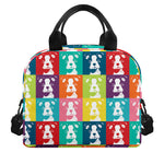 Cute Boston Terrier Faces Print Insulated Lunch Bag