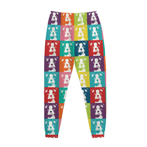 Cute Boston Terrier Faces Print Jogger Pants