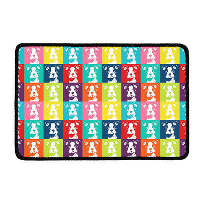 Cute Boston Terrier Faces Print Kitchen Mat