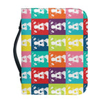 Cute Boston Terrier Faces Print Leather Bible Cover