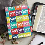 Cute Boston Terrier Faces Print Leather Bible Cover