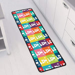 Cute Boston Terrier Faces Print Long Kitchen Mat