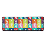 Cute Boston Terrier Faces Print Long Kitchen Mat