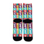 Cute Boston Terrier Faces Print Long Socks