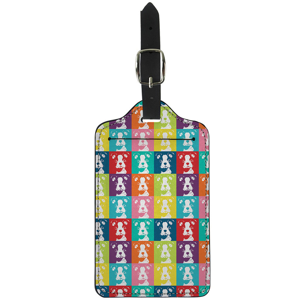 Cute Boston Terrier Faces Print Luggage Tag